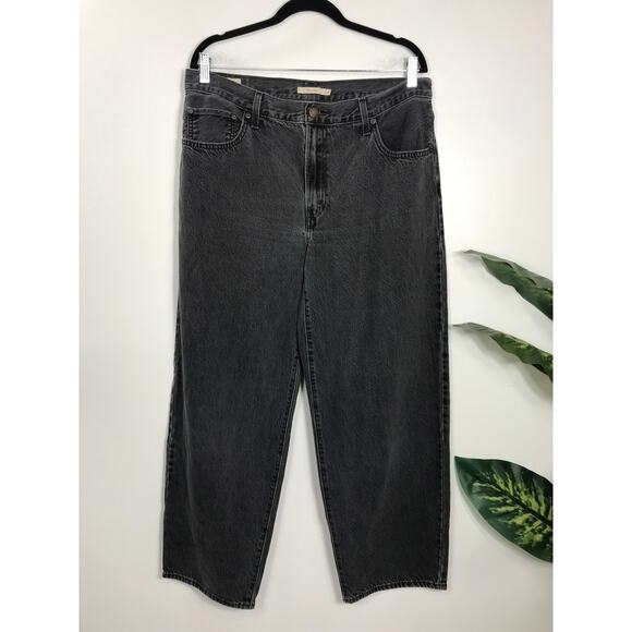 Levi's Women's 31 /12 Baggy Dad Jeans Charcoal Black Everyday Relaxed Capsule - Picture 1 of 11
